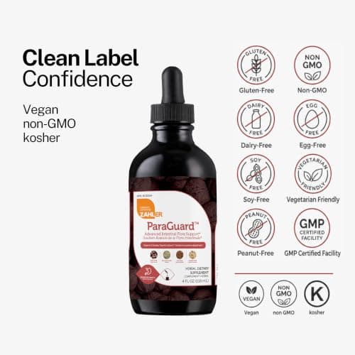 Zahler ParaGuard, Parasite Cleanse for humans. Advanced Colon Detox Cleanse and Gut Health Support, Contains Wormwood, Certified Kosher, 4OZ. — view 4