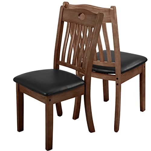 YISUN Dining Chair Seat Covers Set of 6, Pu Leather Waterproof Dining Room Chair Covers, Stretch Chair Cover for Dining Room Chair Protector Slipcover for Kitchen, Hotel — view 5
