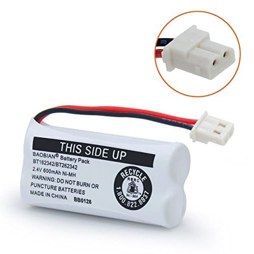 BAOBIAN BT162342 BT262342 Battery Compatible with for BT183342 BT283342 BT166342 BT266342 VTech CS6114 CS6419 CS6719 at&T EL52300 CL80111 Cordless Phone (Pack of 2)