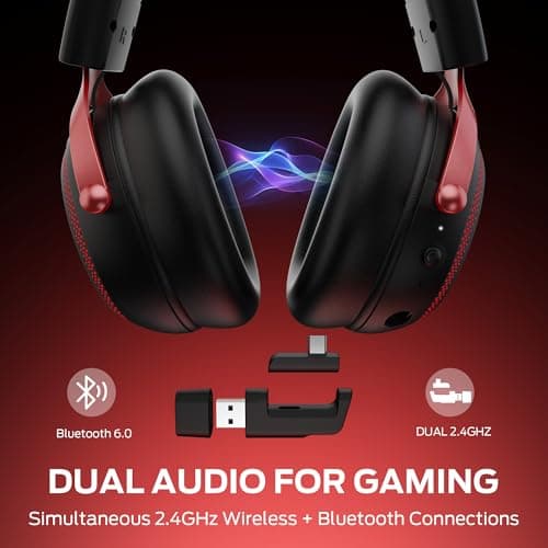 Monster Mission 350 Gaming Headset for PC, PS4, PS5, with Virtual 7.1 Surround Sound, RGB Lighting, Memory Foam, Over Ear Headphones for Switch, Xbox Series X/S, Laptop, Mobile — view 2