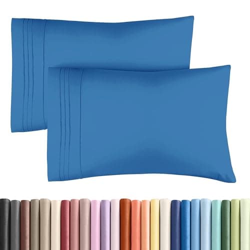 Queen Pillow Cases Set of 2 - Ultra Soft Hotel Quality Pillowcase Covers - Comfy, Cozy & Wrinkle Free - Shrink, Stain & Fade Resistant - Machine Washable Pillow Protectors - 2 Piece Set - Royal Blue