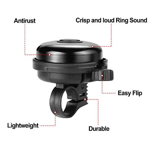 Accmor Classic Bike Bell, Aluminum Bicycle Bell, Loud Crisp Clear Sound Bicycle Bike Bell for Adults Kids — view 4