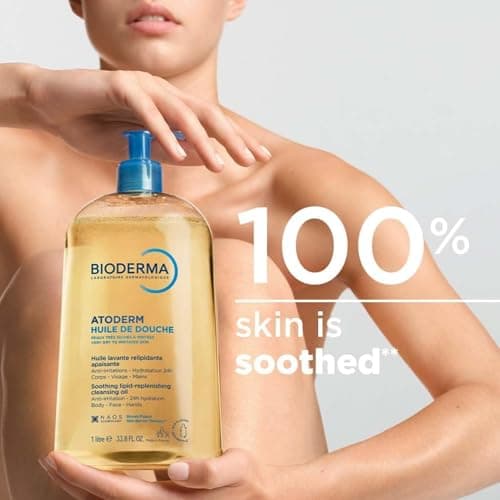 Bioderma Atoderm Shower Oil, Cleansing Oil For Face & Body, Nourishing Cleansing Oil For Dry to Atopic Sensitive Skin For Softer & Smooth Skin For Your Whole Family — view 4