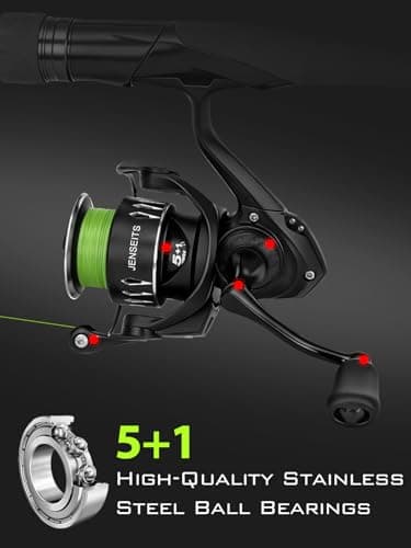 DV2000 Spinning Reel - 5.2:1 Gear Ratio, 5+1 Stainless Steel Bearings, 9LBS Max Drag, Lightweight Carbon Fiber Frame for Freshwater Fishing (5.64oz) — view 5