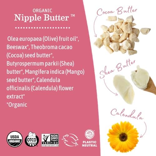 Earth Mama Organic Nipple Butter - 2 fl oz - Lanolin-Free Nipple Cream - Safe, Soothing Balm for Breastfeeding - Postpartum Essentials for Nursing — view 5