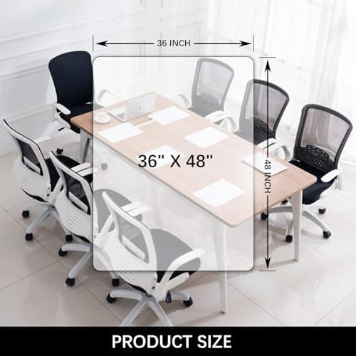 Kuyal Clear Chair mat for Hard Floors 36 x 48 inches Transparent Floor Mats Wood/Tile Protection Mat for Office & Home (36" X 48" Rectangle) — view 6
