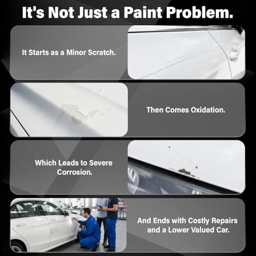 Touch Up Paint for Cars, 3-Pack - White Car Scratch Repair Pen, Color Accurate Automotive Touch Up Paint, Long-Lasting Scratch Resistance, Fast-Drying & User-Friendly, Safe & Water-Resistant for Automotive & Household Touch-Ups — view 2