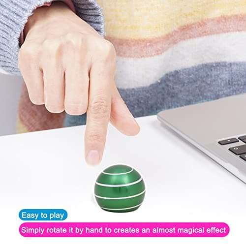 Desk-Fidget-Kinetic-Toys Cool-Gadgets: Cool-Stuff Thing Game Toy for Adult Teen Children Kid, Optical-Illusion Stress Relief Gifts for Man Women Home Office School Christmas Spinning Up 180 Seconds — view 2