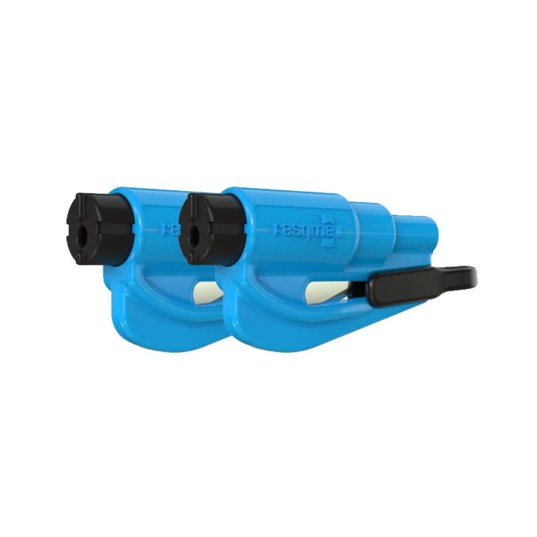 RESQME GBO-RQMTWIN-BLAU Herramienta Rompecristales, Azul, 2 Unidades