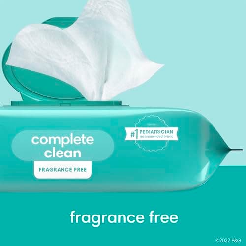 Pampers Baby Wipes, Complete Clean Fragrance Free, 1X Pop Top, Hypoallergenic and Dermatologist-Tested, 1 Pack (Count of 72) — view 3