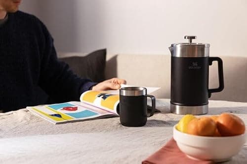 STANLEY Classic Stay-Hot French Press Coffee Maker 48 oz | 5 Minute Brew, 4 Hours Hot | Mesh Filter for Coffee Grounds | Insulated Stainless Steel French Press | BPA-Free | Cream Gloss — view 5
