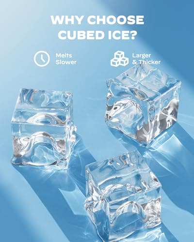 Silonn Ice Makers Countertop, 44lbs Per Day, 2 Ways to Add Water, Auto Self-Cleaning, Stainless Steel Ice Machine for Home Office Bar Party — view 3
