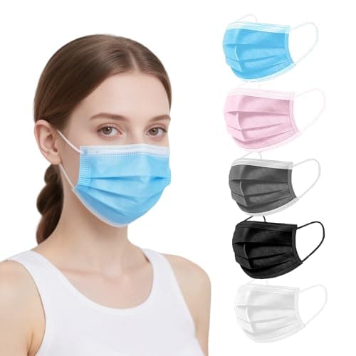 LEMENT Disposable Face Masks 125 Pcs,3 Ply Face Mask for Adults,5 Color — view 4