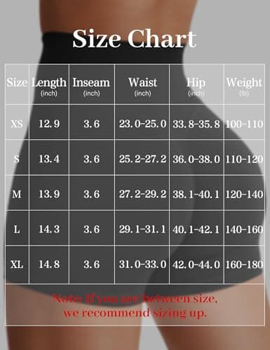 YEOREO Women's Biker Shorts 3.6" /4.5" Workout Gym Shorts Craze High Waist Tummy Control Hidden Scrunch Running Yoga Black M — view 5