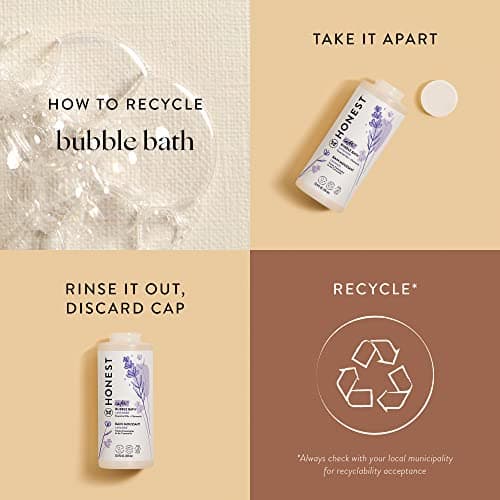 The Honest Company Foaming Bubble Bath & Baby Wash, Tear-Free, Hypoallergenic, Natural Formula, Lavender Calm Scent, 12 fl oz — view 7