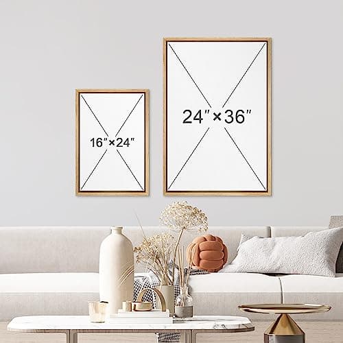 wall26 Framed Canvas Print Wall Art Set William Morris Flower Pattern Tapestries Nature Floral Illustrations Fine Art Decorative Botanical Rustic for Living Room, Bedroom, Office - 24"x36"x3 Natural — view 5