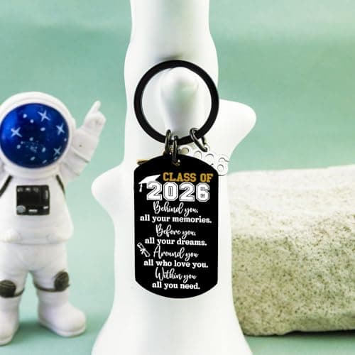 2026 Graduation for Him and Her - Inspirational Keychain & Necklace Set for High School and College Graduates | Class of 2026 Gift for Teen Boys, Girls, Senior High or University Grad Present — view 3