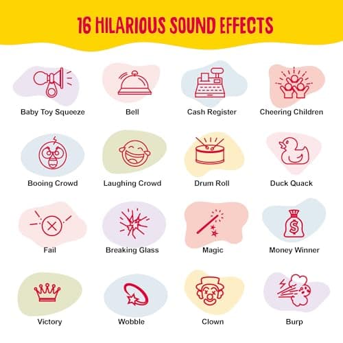 KNUCKLHEAD Sound Effects Machine - Gifts for Boys - 16 Hilarious Sounds - Boys Prank Gifts for Kids - 6 7 8 9 10 Year Old Boy Gift - Fun Boys Toys Age 8-13 - Cool Gadgets for Teens Gift