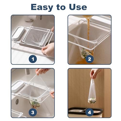 WYIRONG 200 PCS Large Kitchen Disposable Mesh Sink Strainer Bag for Meshmate Waste Rack, Sink Strainer Elastic Anti-Clogging Sink Drain Strainer Collecting Kitchen Food Waste Garbage — view 5
