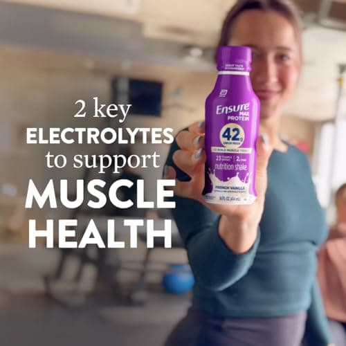 Ensure Max Protein Shake | 42g Complete Protein | French Vanilla | Ready to Drink | High Protein | 23 Vitamins & Minerals | 2g Sugar | 14 fl oz, 12 Pack — view 4