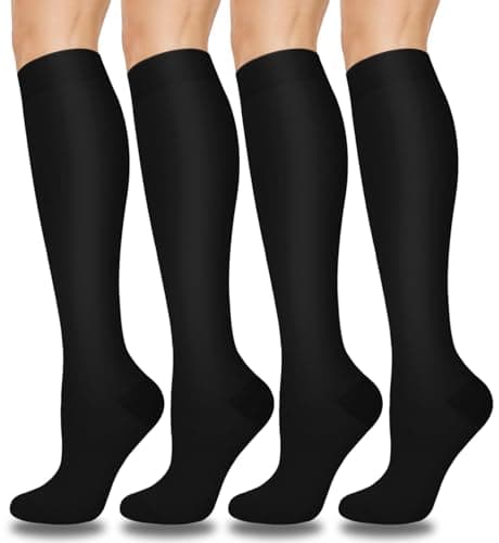 CTHH 4 Pairs Graduated Copper Compression Socks for Women & Men Circulation 15-20 mmHg - Best Support for Nurses, Running — view 6