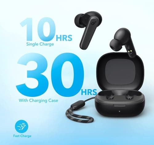 soundcore by Anker P20i True Wireless Earbuds, 10mm Drivers with Big Bass, Bluetooth 5.3, 30H Long Playtime, IPX5 Water-Resistant, 2 Mics for AI Clear Calls, 22 Preset EQs, Customization via App — view 3