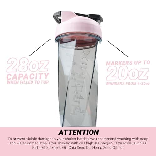 HELIMIX 2.0 Vortex Blender Shaker Bottle Holds upto 28oz | No Blending Ball or Whisk | USA Made | Portable Pre Workout Whey Protein Drink Shaker Cup | Mixes Cocktails Smoothies Shakes | Top Rack Safe — view 4