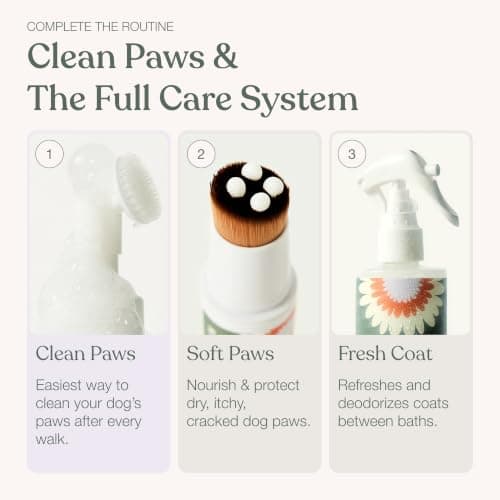 Dog Paw Cleaner, Clean Paws, No Rinse Foam Cleaner with Brush, 5 fl oz — view 8