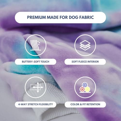 Spark Paws Dog Hoodie – Premium Dog Sweater for Small, Medium, and Large Dogs | Warm Outfits for French Bulldogs, Pitbull, Puppy, Winter Jacket Alternative - 90s Retro Sky Dye - 3XL — view 3