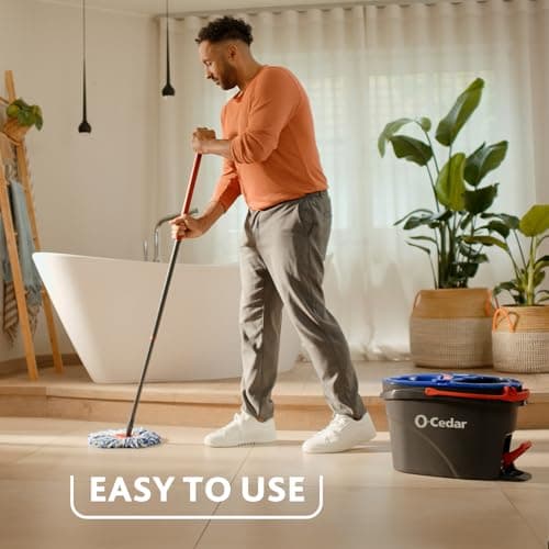 O-Cedar RinseClean Spin Mop & Bucket System | Clean with Clean Water | Removes 99% of Bacteria — view 4