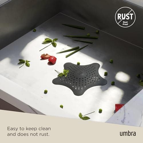 Umbra Starfish Hair Catcher Drain Cover, Black — view 5