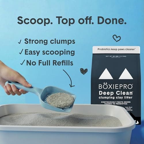 Boxie® Probiotic Cat Litter 40 Day Natural Odor Control, 40lb Clumping Kitty Litter (Clay) — view 4