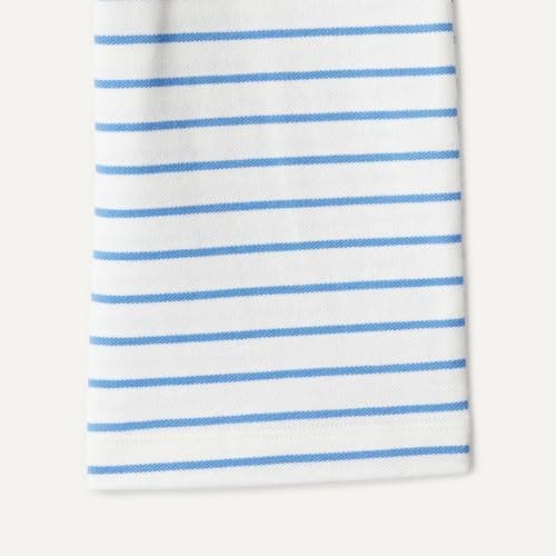 Amazon Essentials Unisex Babies x Sofia Grainge Baby Girl and Toddlers Cotton Pique Short Sleeve T-Shirt & Pants Set, Blue Uneven Thin Stripe, 2T — view 2