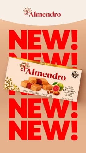 Authentic Creamy Almond Turron with Guava By El Almendro, Soft Traditional Spanish Nougat Candy, Turrón Blando Con Guayaba, Gourmet Mediterranean Confection - Gluten-Free, Artisanal Nut & Fruit Dessert, Perfect for Holiday Gifting & Charcuterie Boards, 7.05oz — view 2