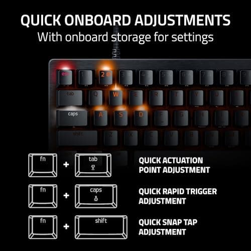 Razer Huntsman V3 Pro Mini 60% Esports Gaming Keyboard: Analog Optical Switches with Rapid Trigger & Adjustable Actuation - Onboard Adjustments - Dual-Purpose Mod Keys - Doubleshot PBT Keycaps - Black — view 5