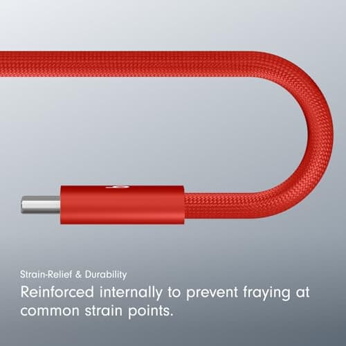 Beats 240W USB-C to USB-C Braided Cable, Fast Charging, Durable/Tangle Free, Compatible with Apple and Android Devices (3 m/10 ft) – Rapid Red — view 5