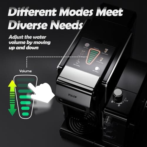 PULZO Espresso Machine with Integrated Automatic Milk Frother, capsule coffee maker for K*cup capsule/Ne*s Original/coffee powder, One Touch Latte & Cappuccino — view 2
