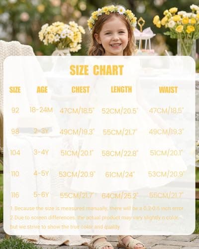FishingDino Toddler Baby Girls Dress 1-6T, Ruffle Sleeveless Smocked Dress with Back Tie Summer Outfits Beach Sundress, Yellow 4-5T — view 5