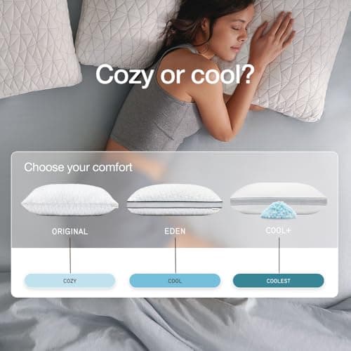 Coop Home Goods Original Adjustable Pillow, Queen Size Bed Pillows for Sleeping, Cross Cut Memory Foam Pillows - Medium Firm Back, Stomach and Side Sleeper Pillow, CertiPUR-US/GREENGUARD Gold — view 5