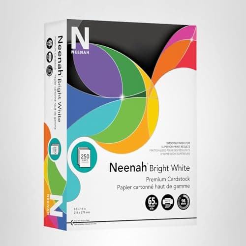Neenah Bright White Bright White Card Stock, 96 Bright, 65 lb Cover Weight, 8.5 x 11, 250/Pack — view 6