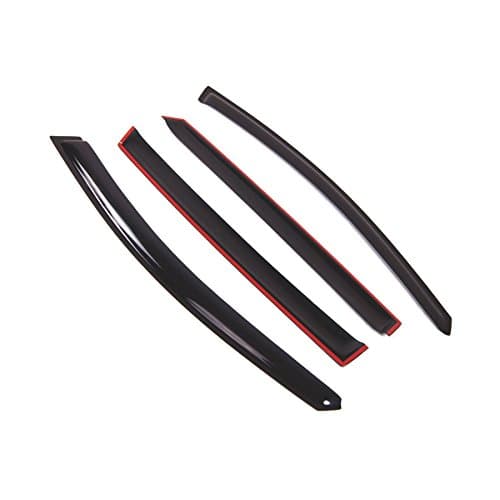 Tuningpros Window Visor Compatible with 2006-2014 Subaru B9 Tribeca, DGWV2-523 Outside Mount Deflector Rain Guard Dark Smoke, 4 Pcs Set
