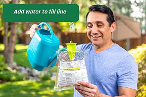 RESCUE! Outdoor Disposable Fly Trap – Hanging Fly Catcher with Attractant Bait, Fly Bag for Patio, Yard, Trash & Farm Areas – Easy-to-Use Outdoor Fly Control - 12 Traps — view 5