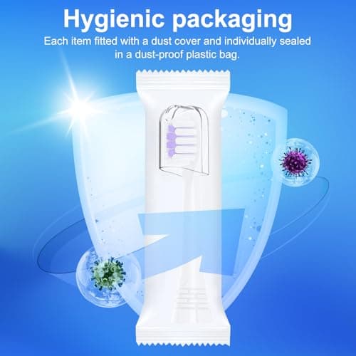 Compatible with Philips One Kids HY1130/01 HY1130/02 Electric Toothbrush Replacement Brush Heads,for Philips One Kids 3+Years Electric Toothbrush with dust Cover,10 Pack (White, Small) — view 4