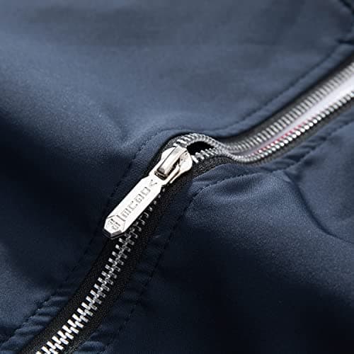 URBANFIND Men's Slim Fit Lightweight Sportswear Jacket Casual Bomber Jacket US XL Blue — view 2