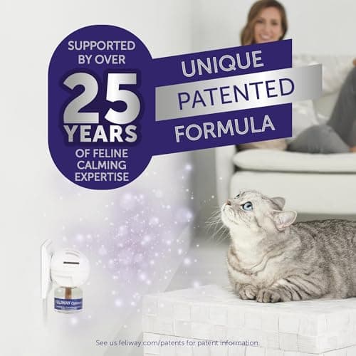 FELIWAY Optimum Diffuser Refill, Promotes Calmness AND Harmony in Cats & Kittens, VHP Registered NN.P5V2, includes 1 Refill, Lasts 30 Days, Cat Calming Pheromones, 48ml — view 6