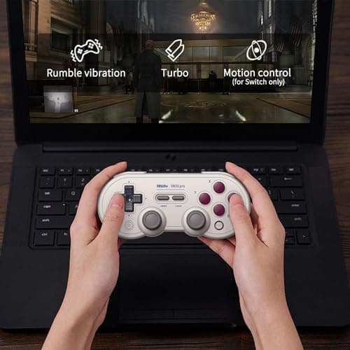 AKNES 8Bitdo SN30 Pro Bluetooth Controller, Hall Effect Joystick Update, Gaming Controller Compatible with Apple, Switch, Windows, Steam Deck, Android and Raspberry Pi - G Classic Edition — view 4
