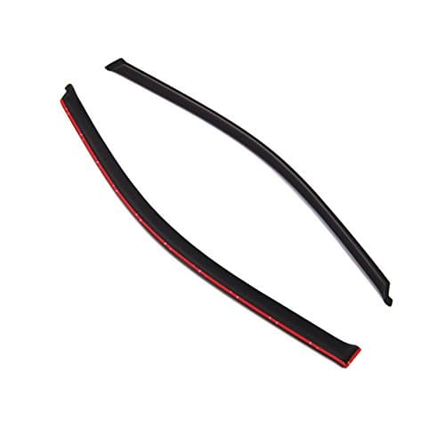 Tuningpros WD2-223RM Dark Smoke 2 Pcs Set Window Visor (Outside Mount) Deflector Rain Guard Compatible with 2006-2011 Honda Civic Coupe