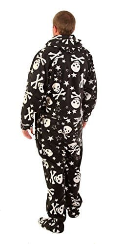 Forever Lazy Footed Adult Onesie - Numb Skulls - M