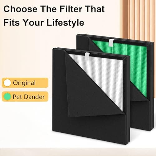 ET066 Replacement Filter Compatible with Evalit ET066 Air Purifier, for Home Large Room, Original Version, 2 Pack — view 2