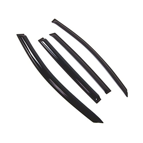 Tuningpros WD2-759 Dark Smoke 4 Pcs Set Window Visor (Outside Mount) Deflector Rain Guard Compatible with 2012-2016 Chevrolet Sonic Hatchback